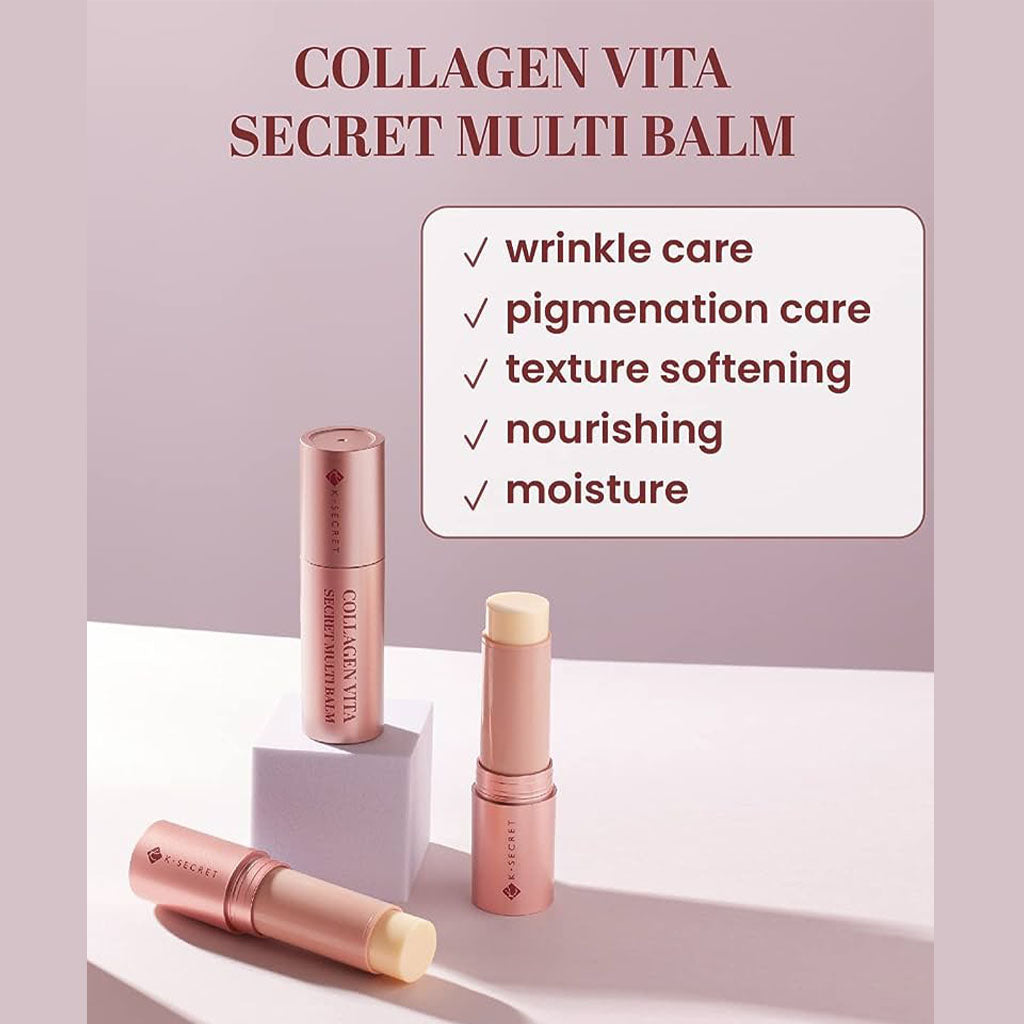 K-Secret Collagen Vita Secret Anti-Wrinkle & Brightening Multi-Balm 11g - Easy Pharmacy LLC