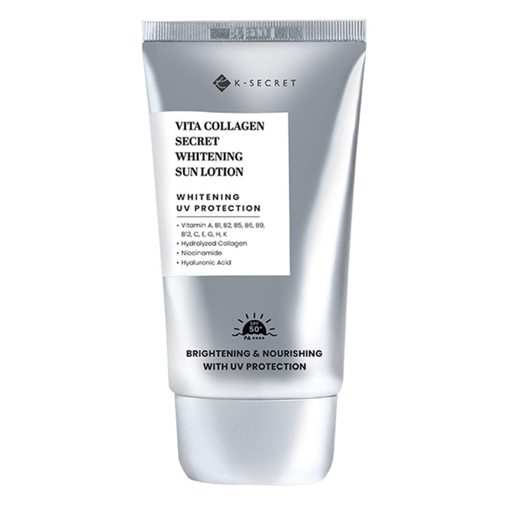 K-Secret Vita Collagen Secret Whitening UV Protection Sun Lotion With SPF 50+ & PA++++ 50ml - Easy Pharmacy LLC