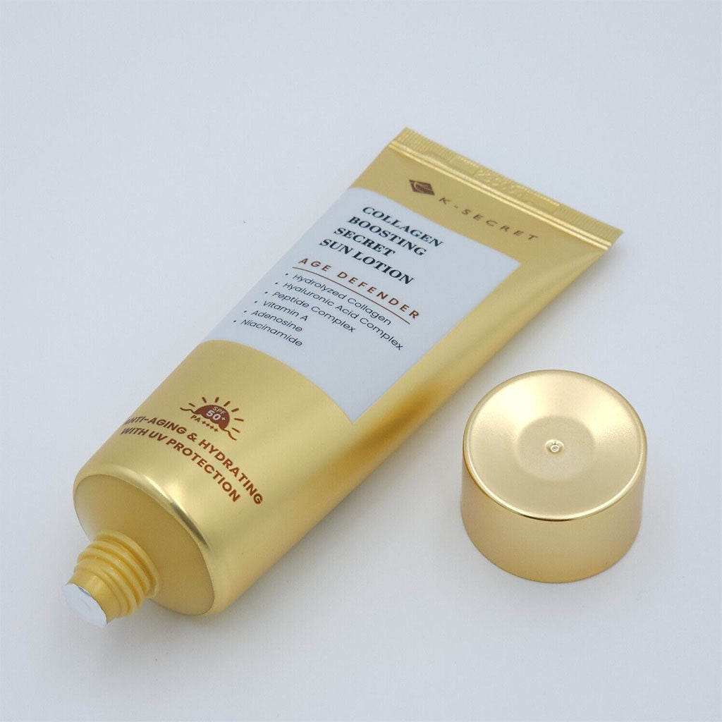 K-Secret Collagen Boosting Secret Age Defender Sun Lotion With SPF 50+ & PA++++ 60ml - Easy Pharmacy LLC