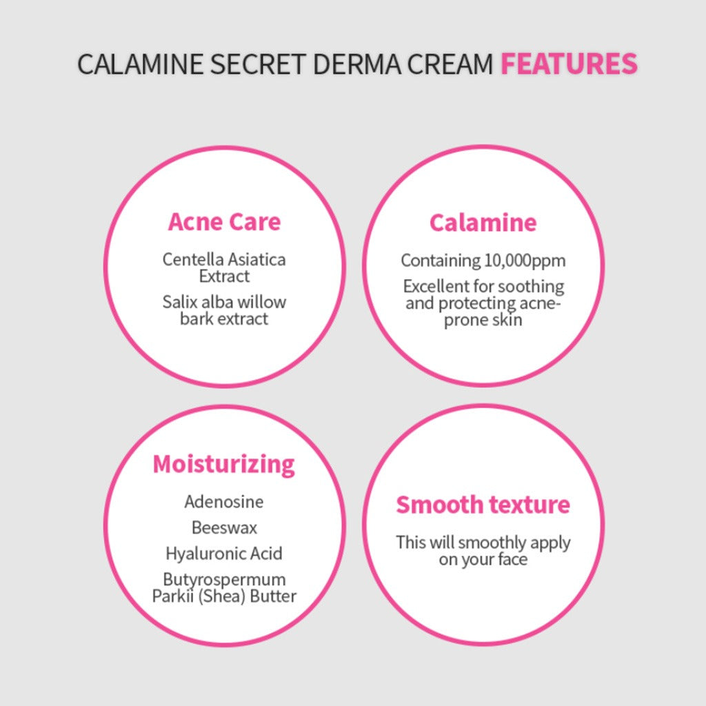 K-Secret Calamine Derma Secret Pink Solution Cream For Sensitive Skin 50ml - Easy Pharmacy LLC