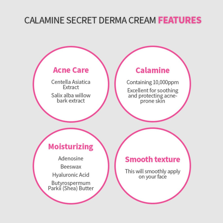 K-Secret Calamine Derma Secret Pink Solution Cream For Sensitive Skin 50ml - Easy Pharmacy LLC