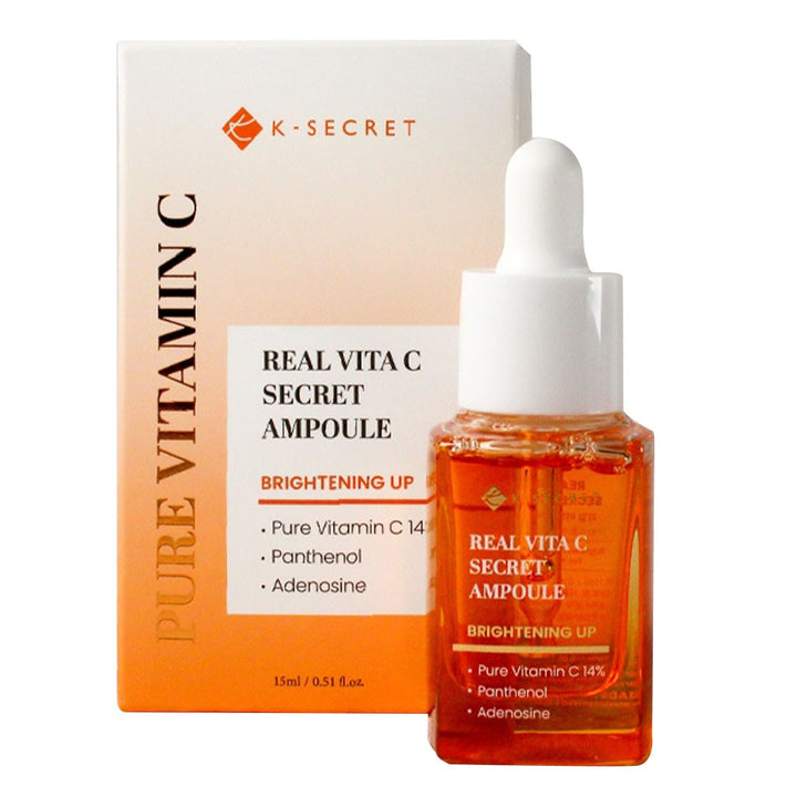 K-Secret Real Vita C Secret Brightening Up & Tone Evening Ampoule 15ml - Easy Pharmacy LLC