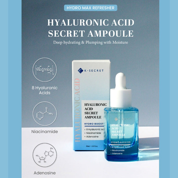 K-Secret Hyaluronic Acid Secret Hydro Boost Ampoule 30ml - Easy Pharmacy LLC
