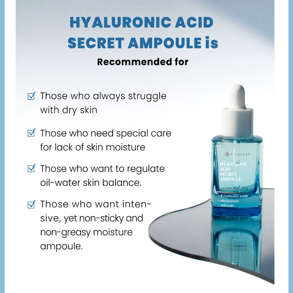 K-Secret Hyaluronic Acid Secret Hydro Boost Ampoule 30ml - Easy Pharmacy LLC