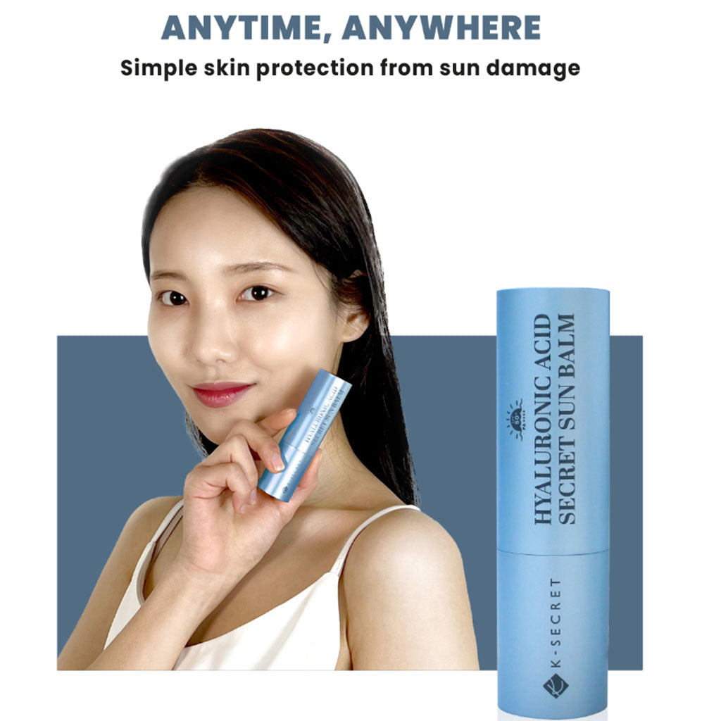 K-Secret Hyaluronic Acid Secret Glowing & Refreshing UV Protection Sun Balm With SPF 50+ & PA ++++ 12g - Easy Pharmacy LLC