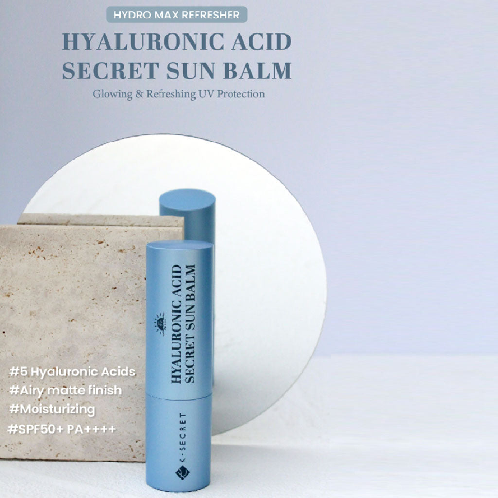 K-Secret Hyaluronic Acid Secret Glowing & Refreshing UV Protection Sun Balm With SPF 50+ & PA ++++ 12g - Easy Pharmacy LLC