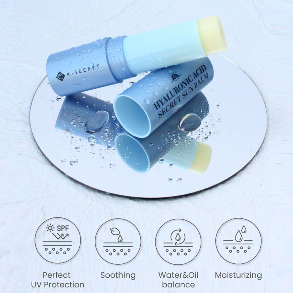K-Secret Hyaluronic Acid Secret Glowing & Refreshing UV Protection Sun Balm With SPF 50+ & PA ++++ 12g - Easy Pharmacy LLC