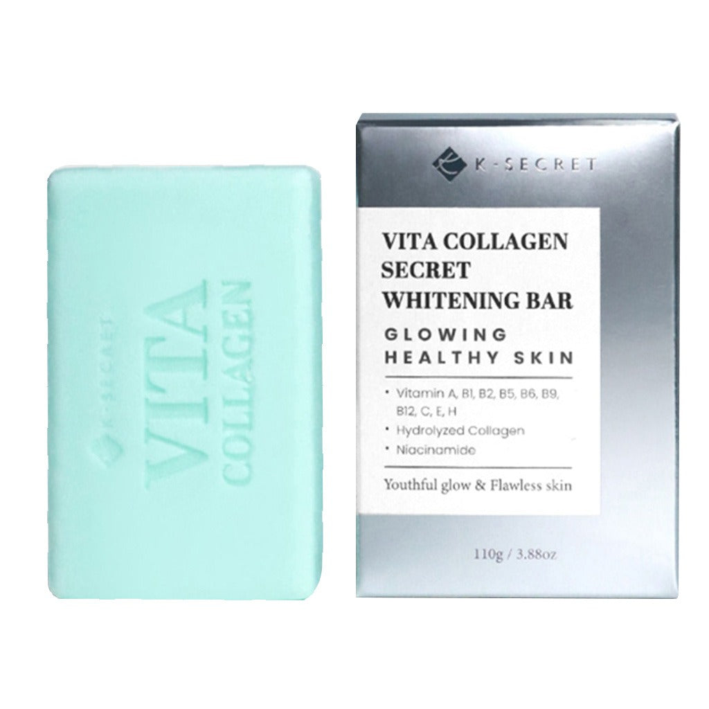 K-Secret Vita Collagen Secret Glowing Healthy Skin Whitening Bar 110g - Easy Pharmacy LLC