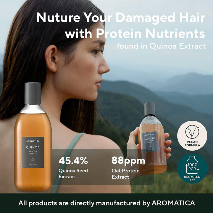 Aromatica Quinoa Protein Shampoo For Dry, Damaged Hair 400ml - Easy Pharmacy LLC