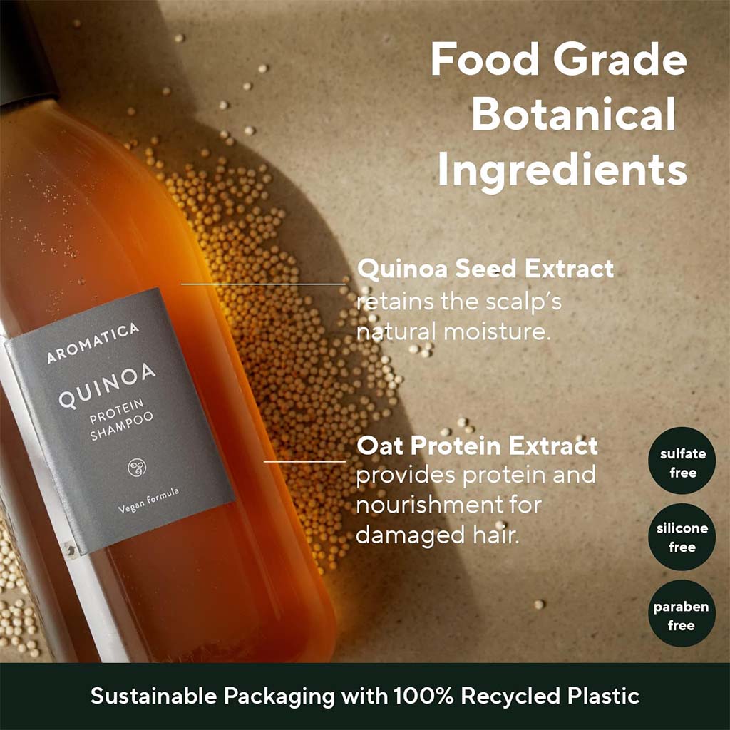 Aromatica Quinoa Protein Shampoo For Dry, Damaged Hair 400ml - Easy Pharmacy LLC