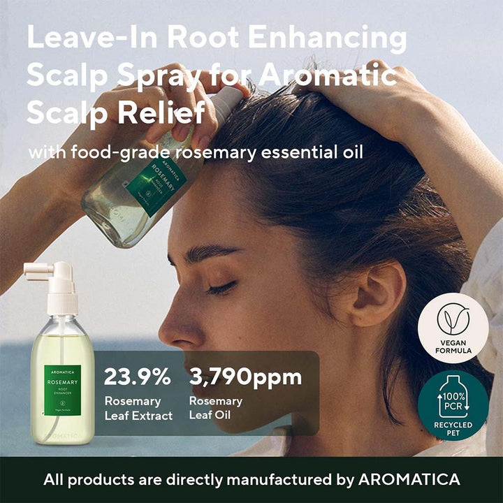 Aromatica Rosemary Leave-In Root Enhancing Scalp Spray With Salicylic Acid 100ml - Easy Pharmacy LLC
