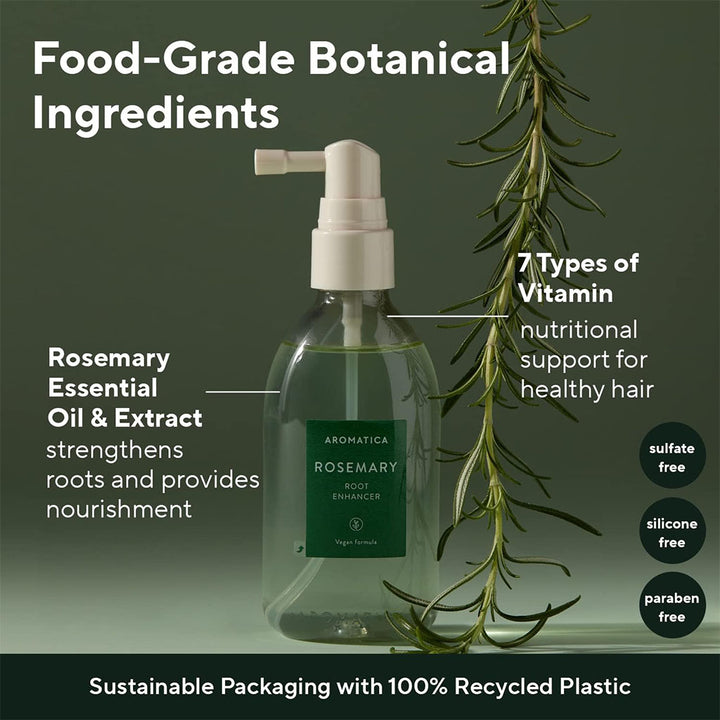 Aromatica Rosemary Leave-In Root Enhancing Scalp Spray With Salicylic Acid 100ml - Easy Pharmacy LLC