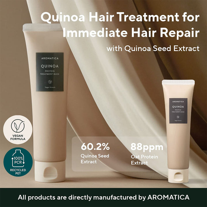 Aromatica Quinoa Protein Treatment Mask For Dry, Damaged Hair 160ml - Easy Pharmacy LLC