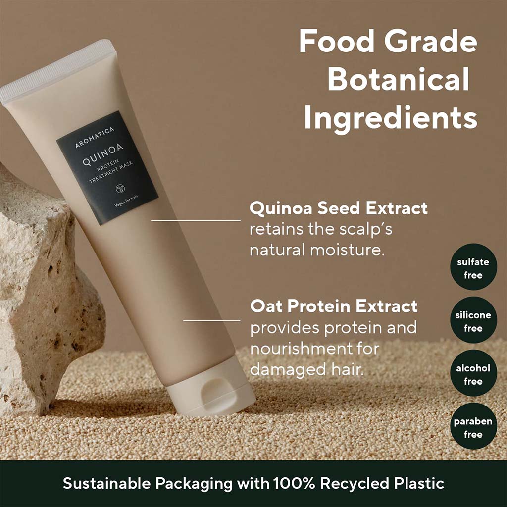 Aromatica Quinoa Protein Treatment Mask For Dry, Damaged Hair 160ml - Easy Pharmacy LLC