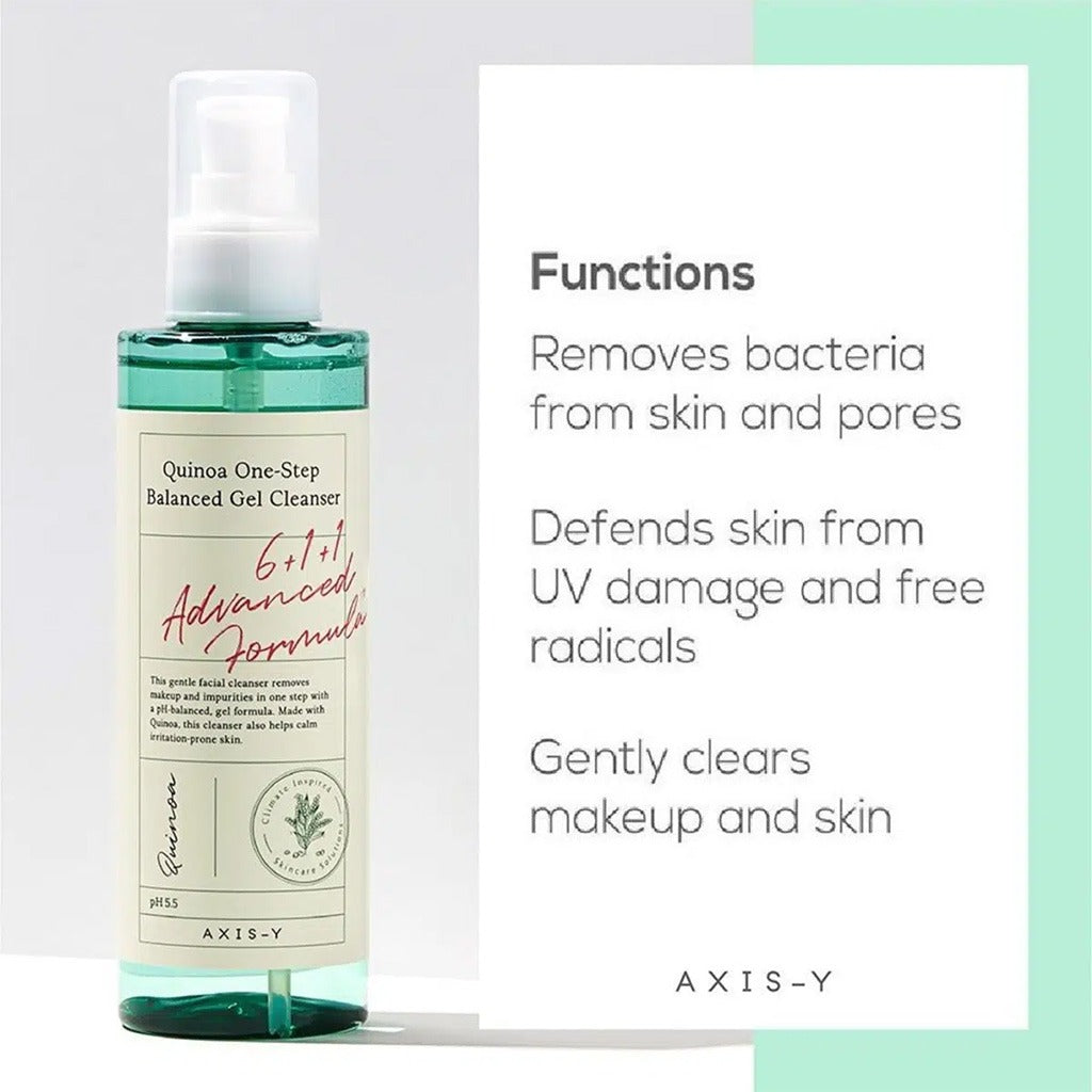 Axis-Y Quinoa One Step Balanced Clear + Hydrate Gel Cleanser 180ml - Easy Pharmacy LLC