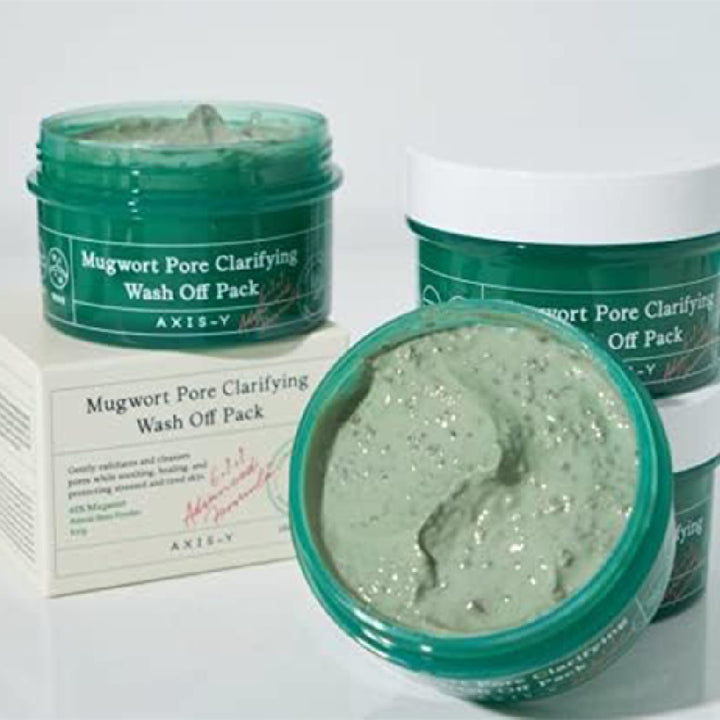 Axis-Y Mugwort Pore Clarifying Relax & Care Wash Off Face Pack 100ml - Easy Pharmacy LLC