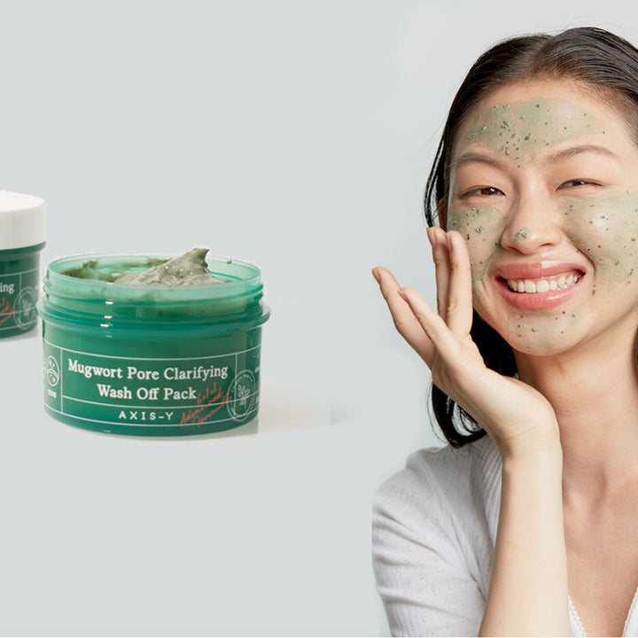 Axis-Y Mugwort Pore Clarifying Relax & Care Wash Off Face Pack 100ml - Easy Pharmacy LLC