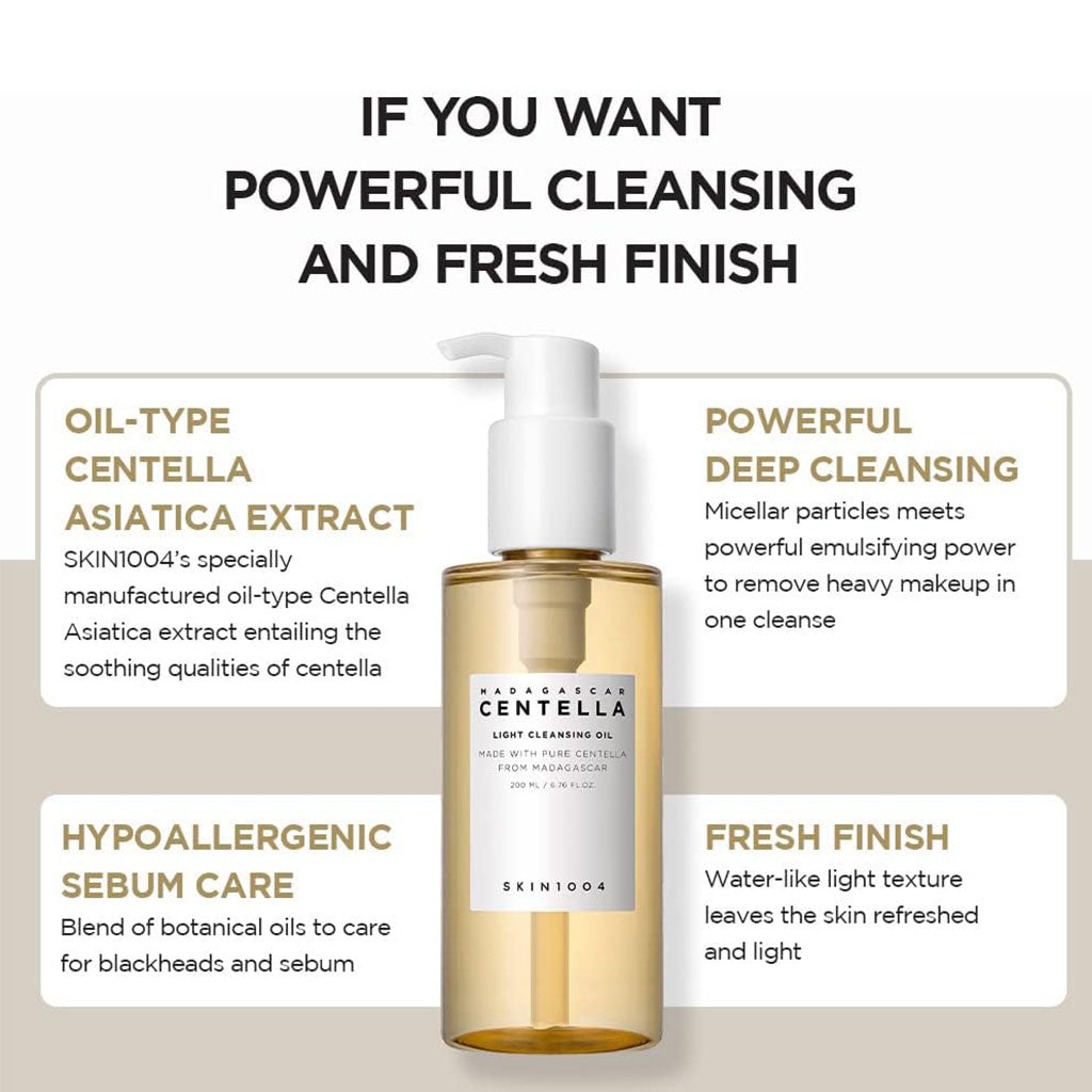 Skin1004 Madagascar Centella Light Facial Cleansing Oil 200ml - Easy Pharmacy LLC