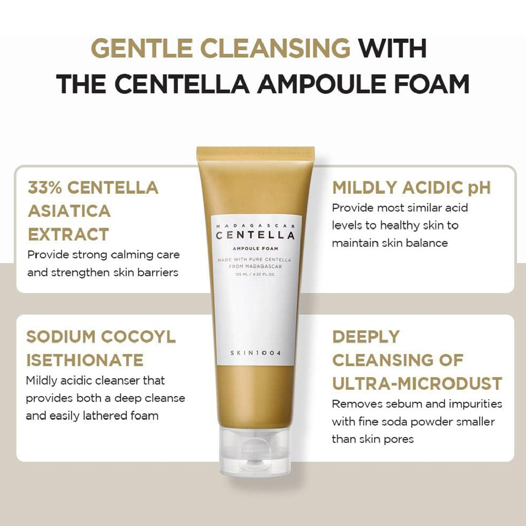 Skin1004 Madagascar Centella Ampoule Facial Foam Cleanser 125ml - Easy Pharmacy LLC
