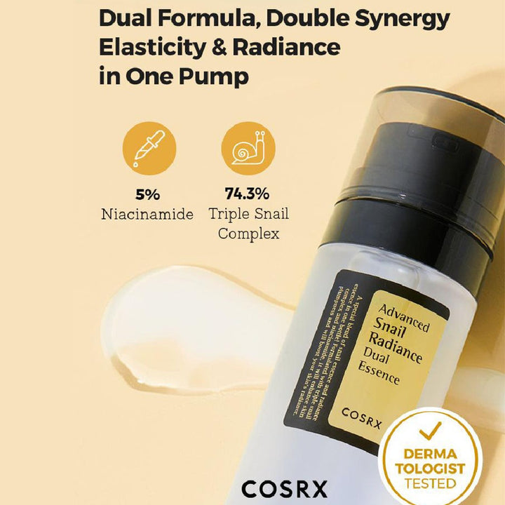 Cosrx Advanced Snail Radiance Dual Essence Facial Serum 80ml - Easy Pharmacy LLC