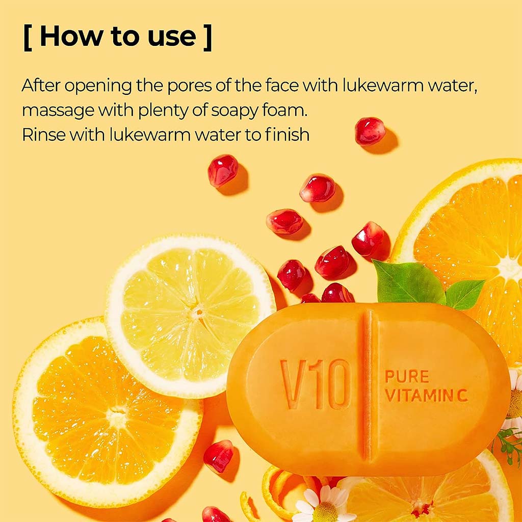 Some By Mi Pure Vitamin C V10 Multi Vita Brightening Cleansing Bar 106g - Easy Pharmacy LLC