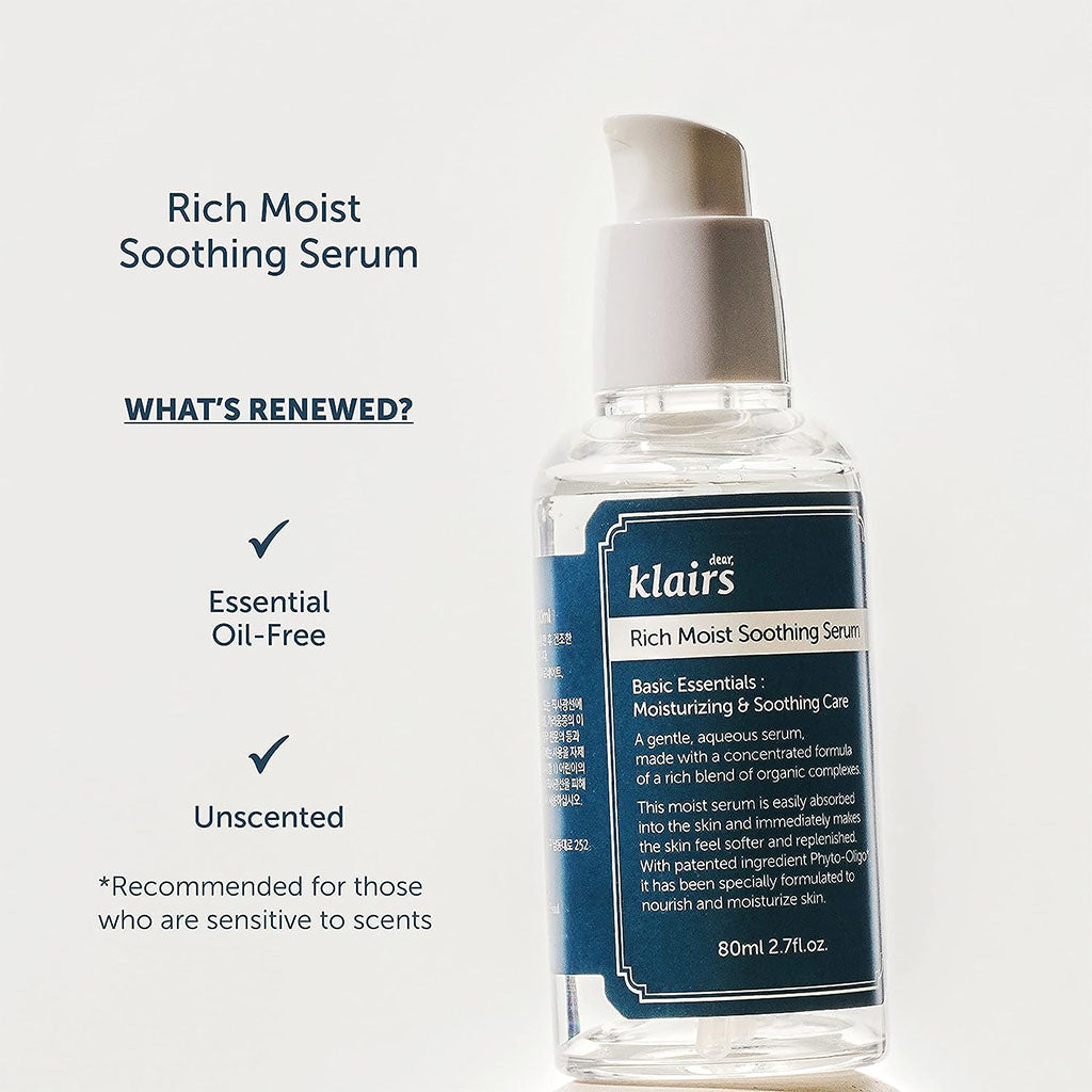 Dear Klairs Rich Moist Unscented Moisturizing & Soothing Facial Serum 80ml - Easy Pharmacy LLC