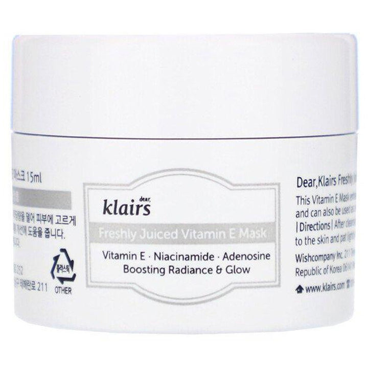 Dear Klairs Freshly Juiced Vitamin E Radiance Booster Face Mask 15ml - Easy Pharmacy LLC