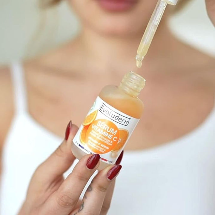 Evoluderm Vitamin C Face Serum With Orange Extract & Hyaluronic Acid For Skin Radiance & Hydration 30ml - Easy Pharmacy LLC