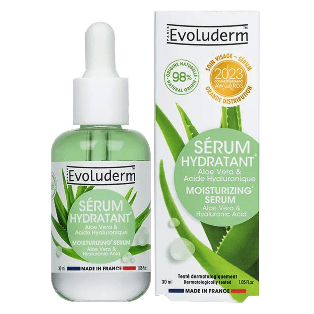 Evoluderm Moisturizing Face Serum With Aloe Vera & Hyaluronic Acid For Skin Hydration 30ml - Easy Pharmacy LLC