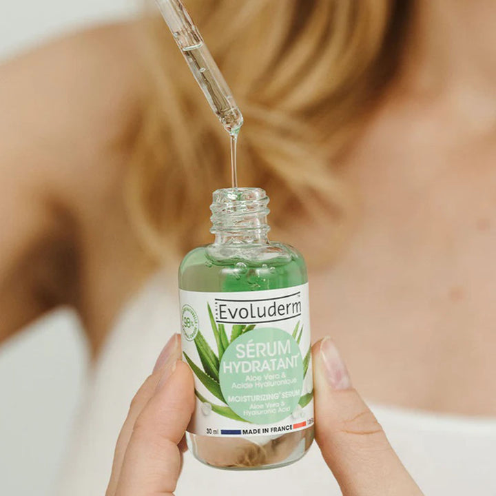 Evoluderm Moisturizing Face Serum With Aloe Vera & Hyaluronic Acid For Skin Hydration 30ml - Easy Pharmacy LLC