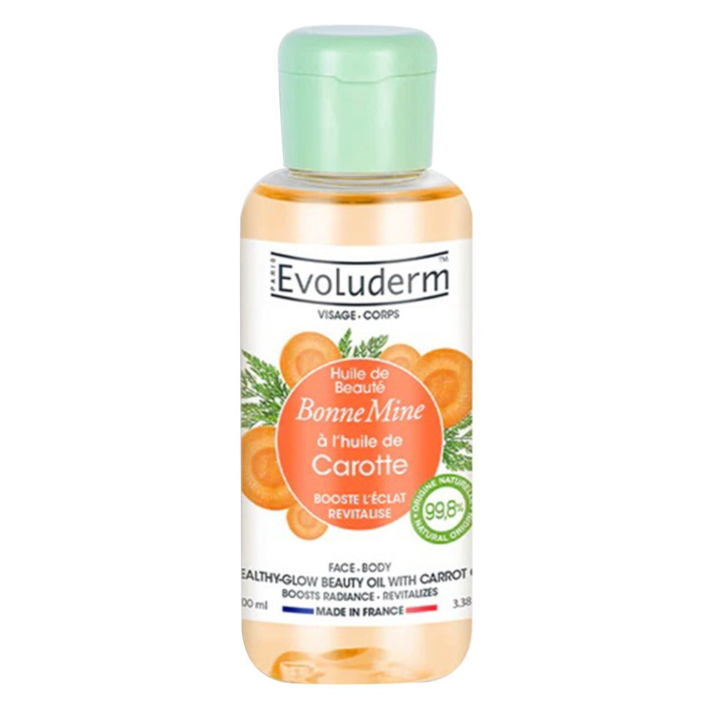 Evoluderm Healthy Glow Beauty Oil With Carrot Oil For Face & Body 100ml - Easy Pharmacy LLC