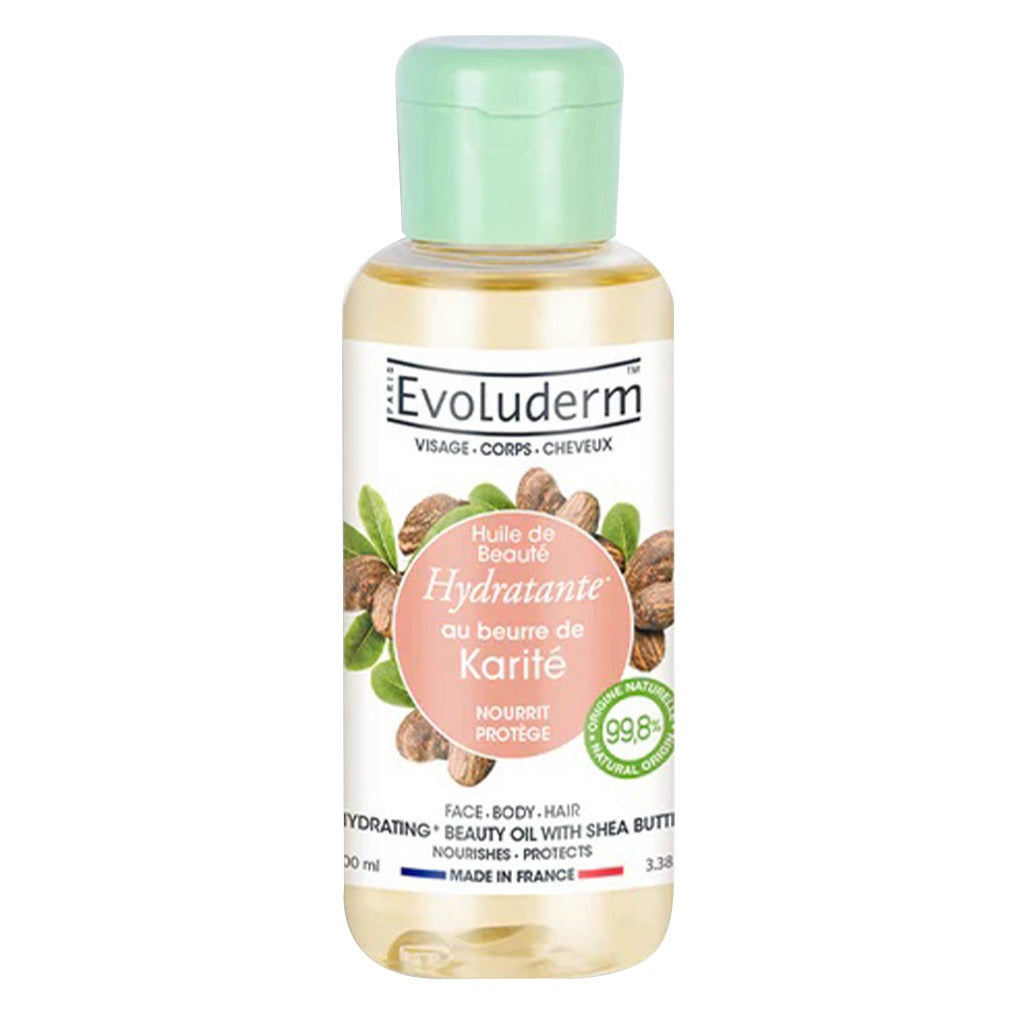 Evoluderm Hydrating Beauty Oil With Shea Butter For Face, Body & Hair 100ml - Easy Pharmacy LLC