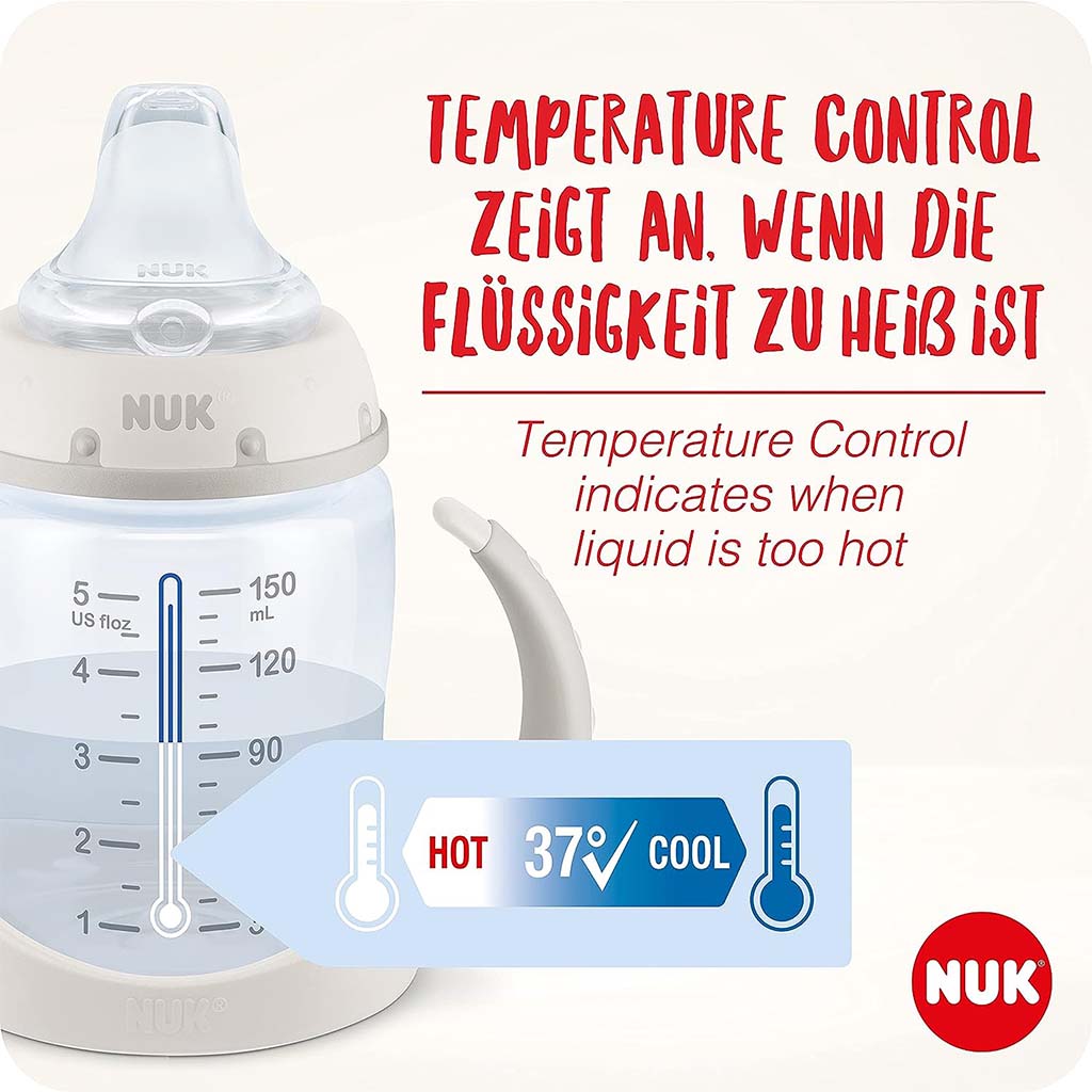 Nuk First Choice Mickey Mouse 150ml Baby Learner Bottle With Temperature Control, Pack of 1's - Easy Pharmacy LLC
