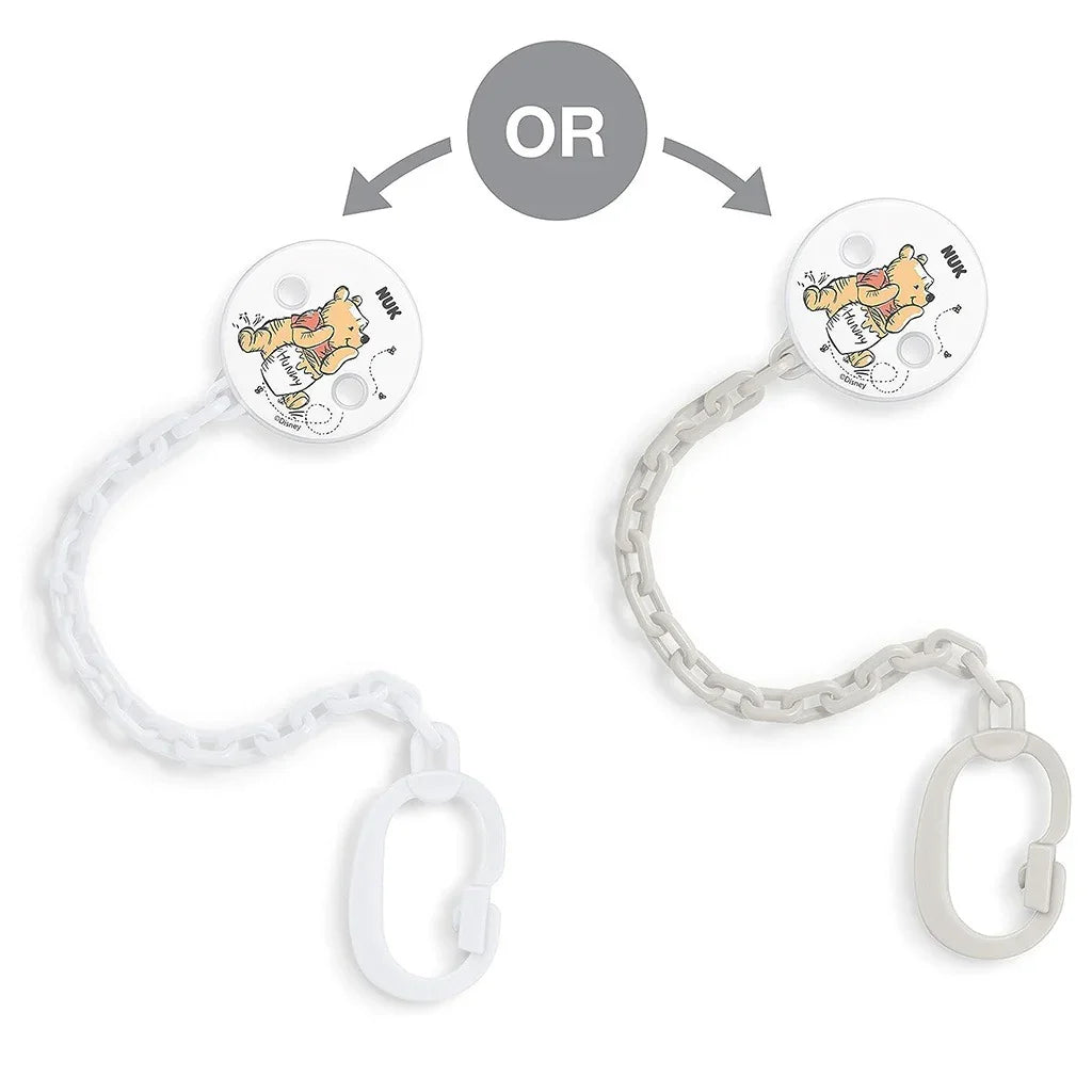 NUK Disney Winnie The Pooh Soother Chain With Clip For Baby, Pack of 1's - Easy Pharmacy LLC