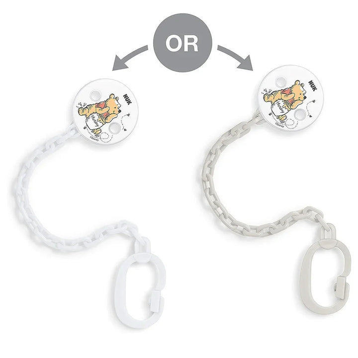 NUK Disney Winnie The Pooh Soother Chain With Clip For Baby, Pack of 1's - Easy Pharmacy LLC