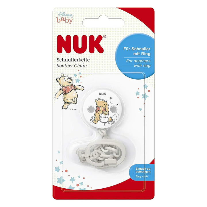 NUK Disney Winnie The Pooh Soother Chain With Clip For Baby, Pack of 1's - Easy Pharmacy LLC