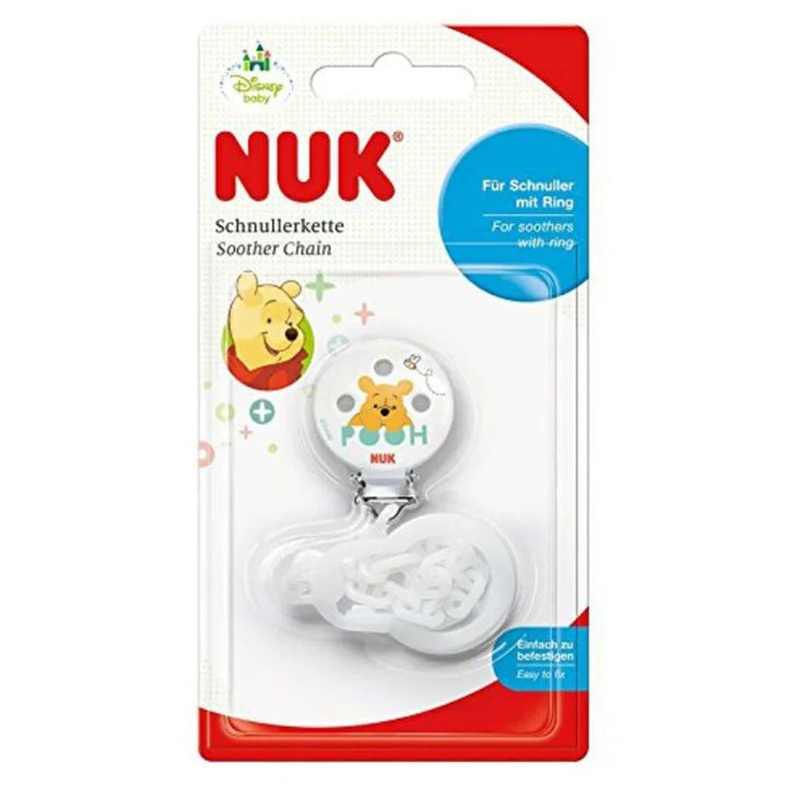 NUK Disney Winnie The Pooh Soother Chain With Clip For Baby, Pack of 1's - Easy Pharmacy LLC