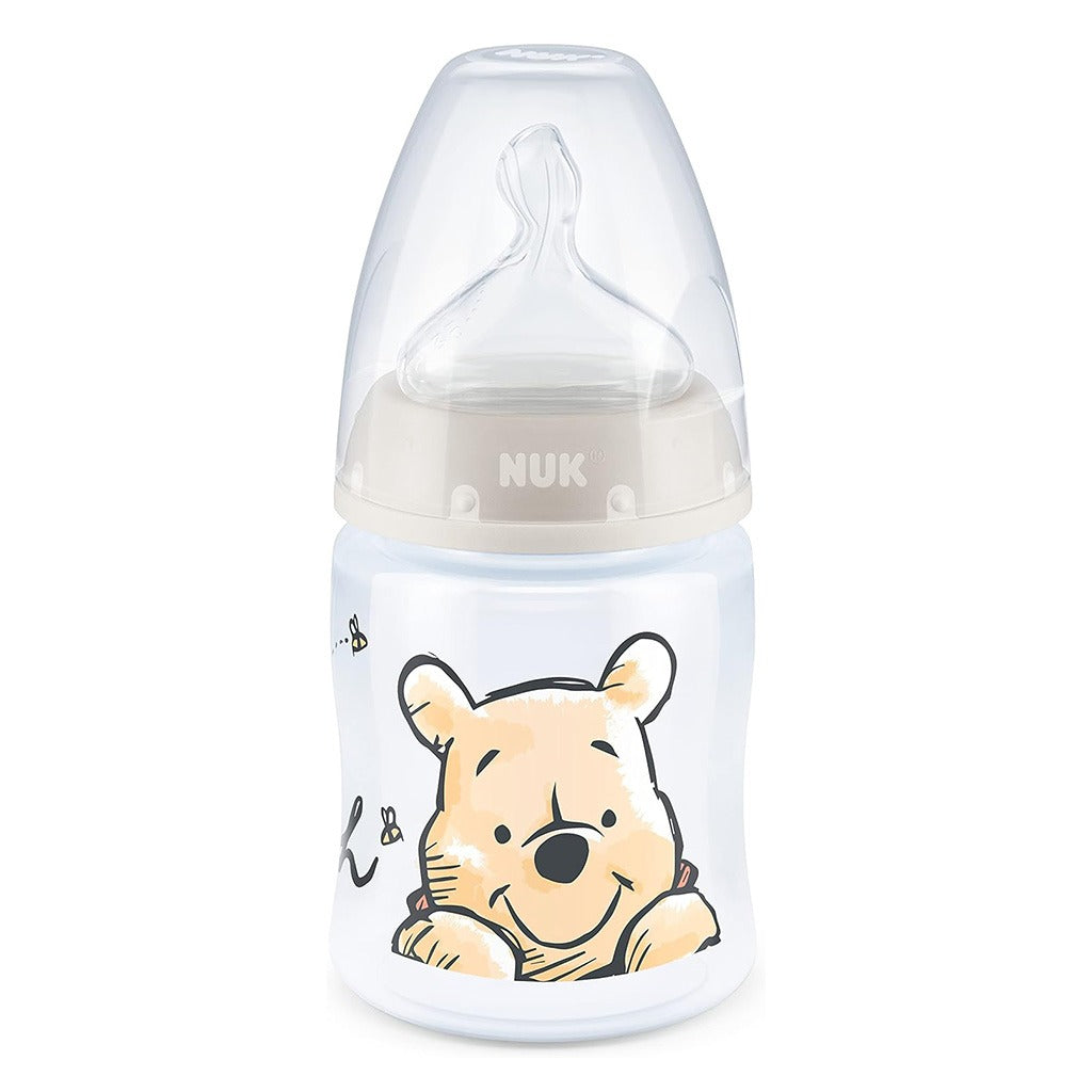 Nuk First Choice+ Disney Winnie The Pooh Anti-Colic 150ml Baby Feeding Bottle With Temperature Control, Assorted Colors, Pack of 1's - Easy Pharmacy LLC