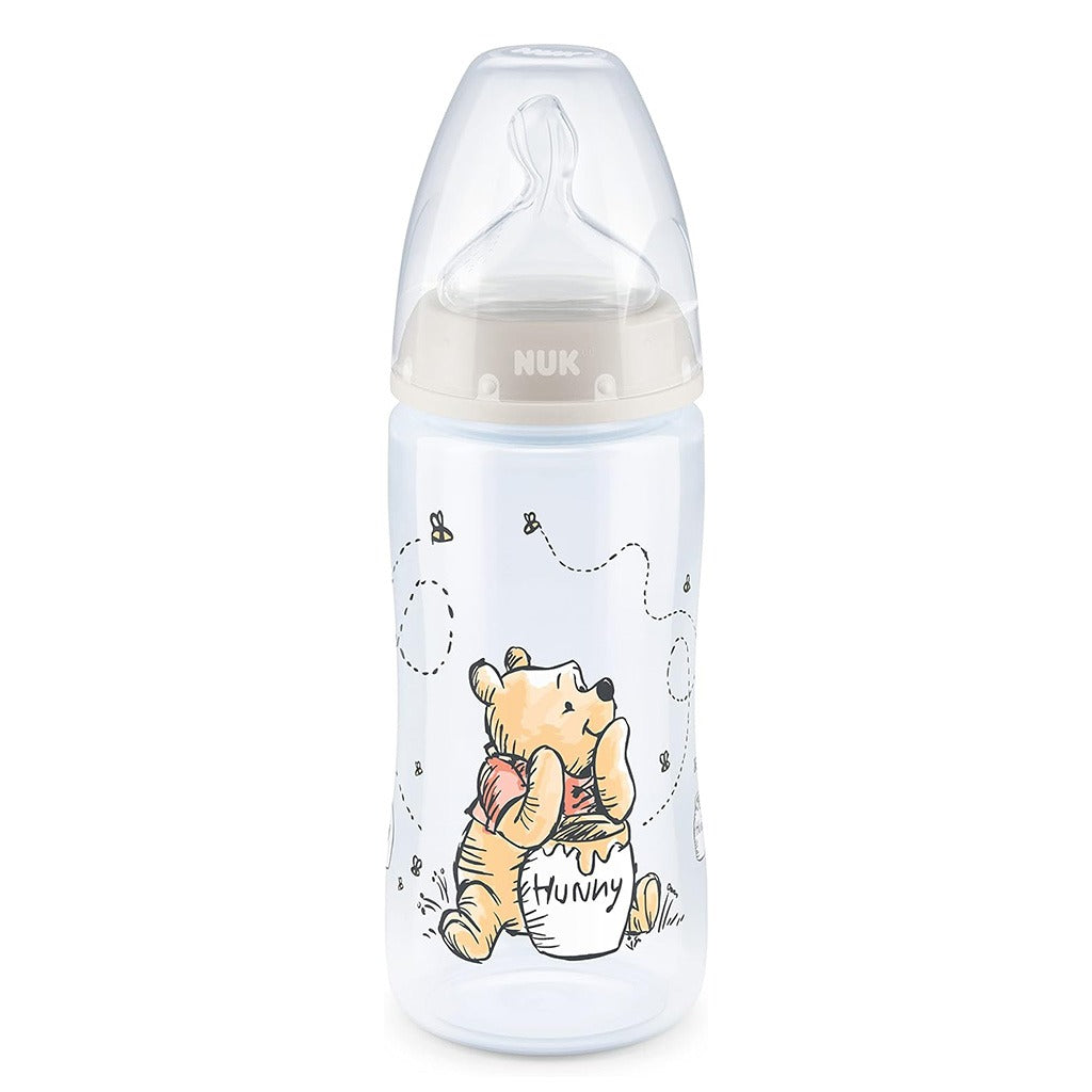 Nuk First Choice+ Winnie The Pooh Anti-Colic 300ml Baby Feeding Bottle With Temperature Control, Assorted Pack of 1's - Easy Pharmacy LLC
