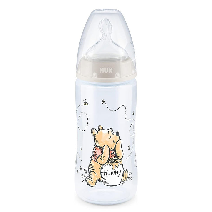 Nuk First Choice+ Winnie The Pooh Anti-Colic 300ml Baby Feeding Bottle With Temperature Control, Assorted Pack of 1's - Easy Pharmacy LLC