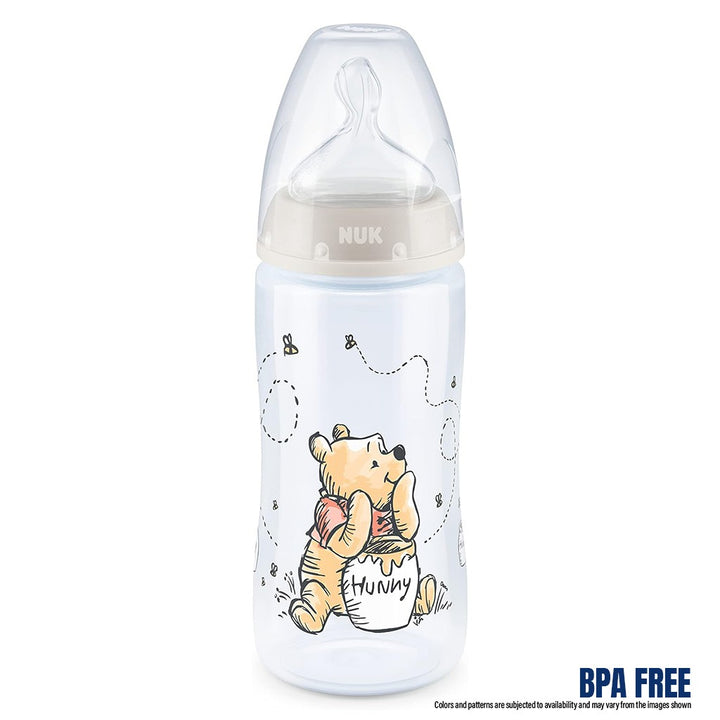 Nuk First Choice+ Winnie The Pooh Anti-Colic 300ml Baby Feeding Bottle With Temperature Control, Assorted Pack of 1's - Easy Pharmacy LLC
