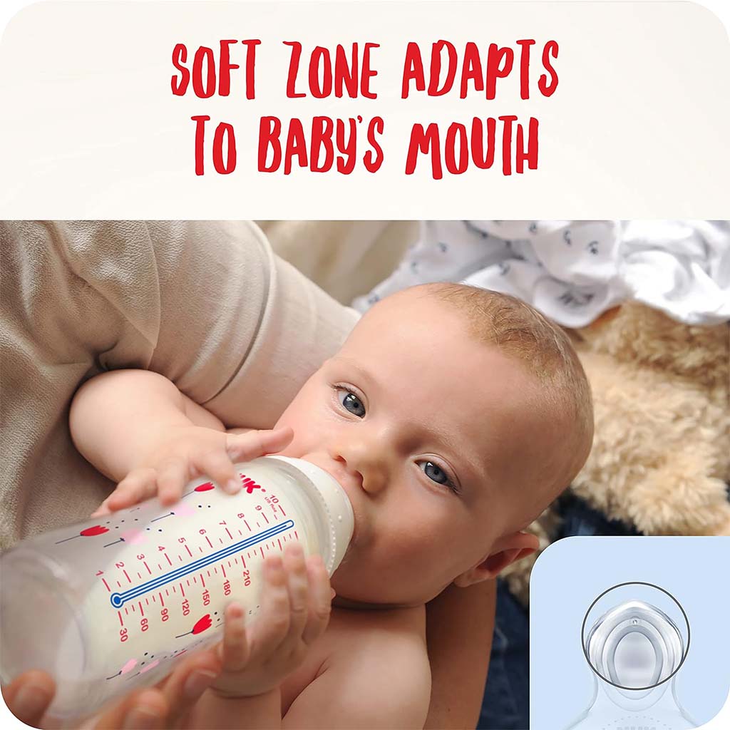 Nuk First Choice+ Winnie The Pooh Anti-Colic 300ml Baby Feeding Bottle With Temperature Control, Assorted Pack of 1's - Easy Pharmacy LLC