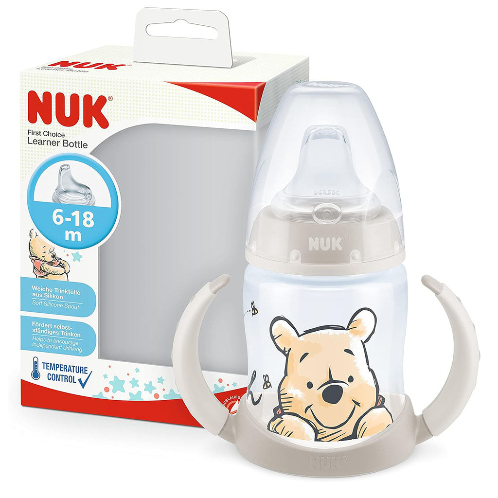 Nuk First Choice Winnie The Pooh 150ml Baby Learner Bottle With Temperature Control, Assorted Pack of 1's - Easy Pharmacy LLC