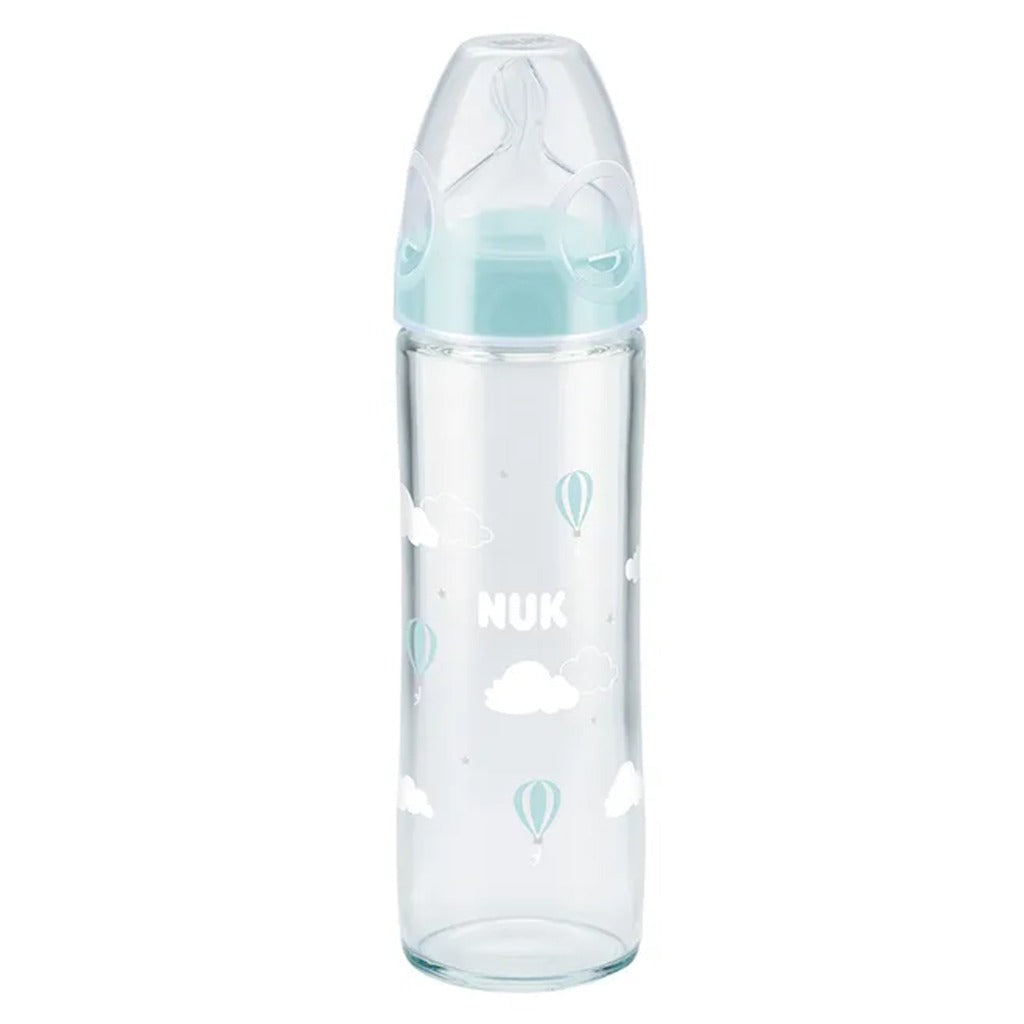 Nuk First Choice+ New Classic 240ml Baby Feeding Glass Bottle With Teat, Assorted Pack of 1's - Easy Pharmacy LLC