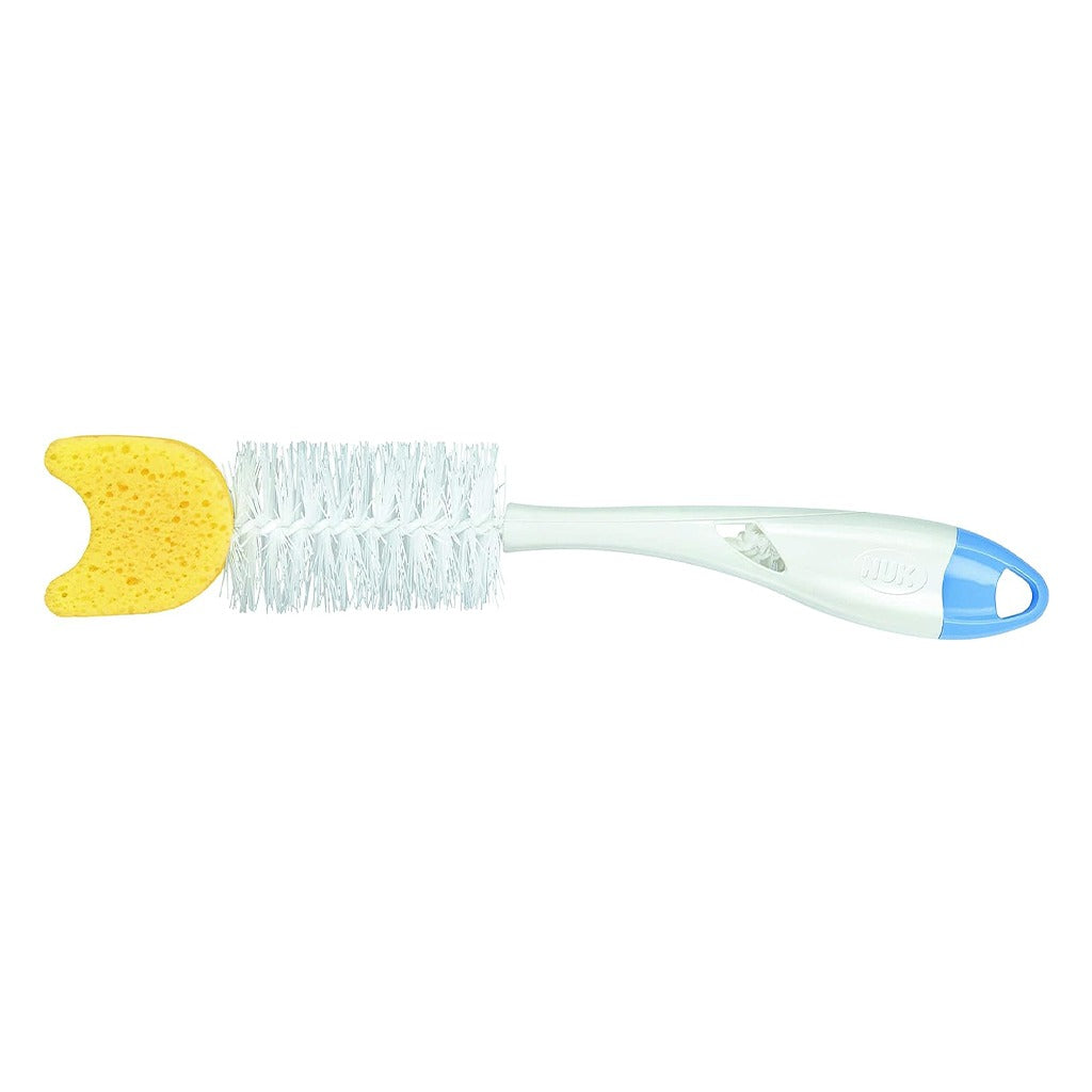Nuk 2-In-1 Soft Baby Bottle Brush With Teat Brush And Sponge Top, Assorted Pack of 1's - Easy Pharmacy LLC