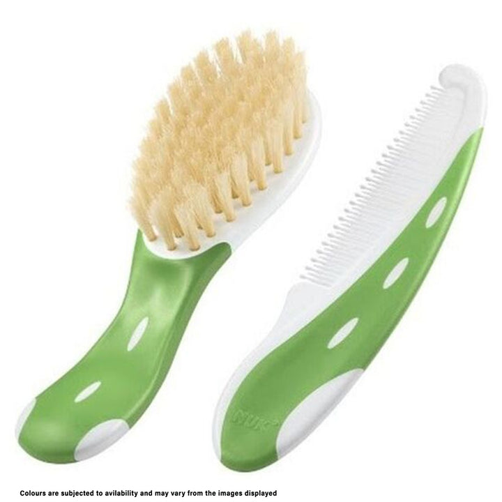 Nuk Baby Hairbrush With Comb For Sensitive Baby Skin, Assorted Pack of 2 Pieces - Easy Pharmacy LLC