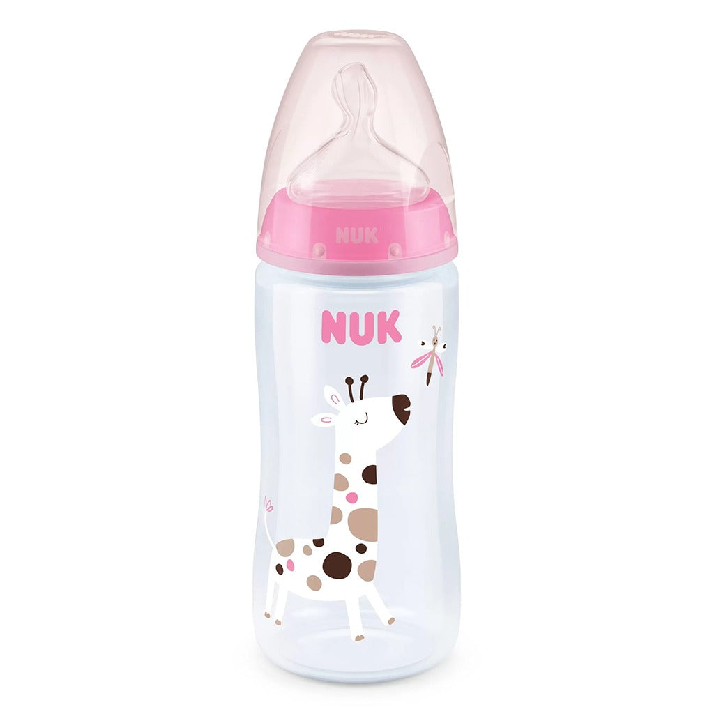 Nuk First Choice+ 300ml Anti-Colic PP Baby Feeding Bottle With Temperature Control, Assorted Pack of 1's - Easy Pharmacy LLC