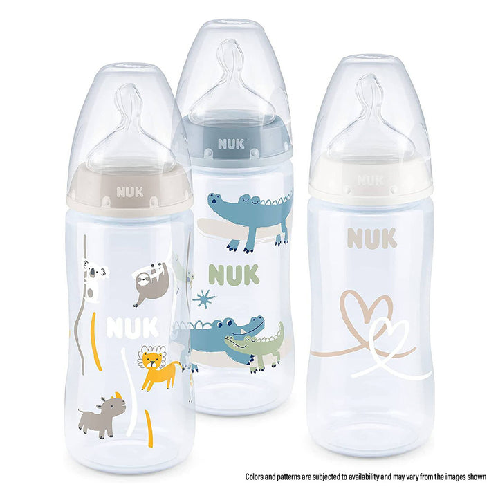 Nuk First Choice+ 300ml Anti-Colic PP Baby Feeding Bottle With Temperature Control, Assorted Pack of 1's - Easy Pharmacy LLC