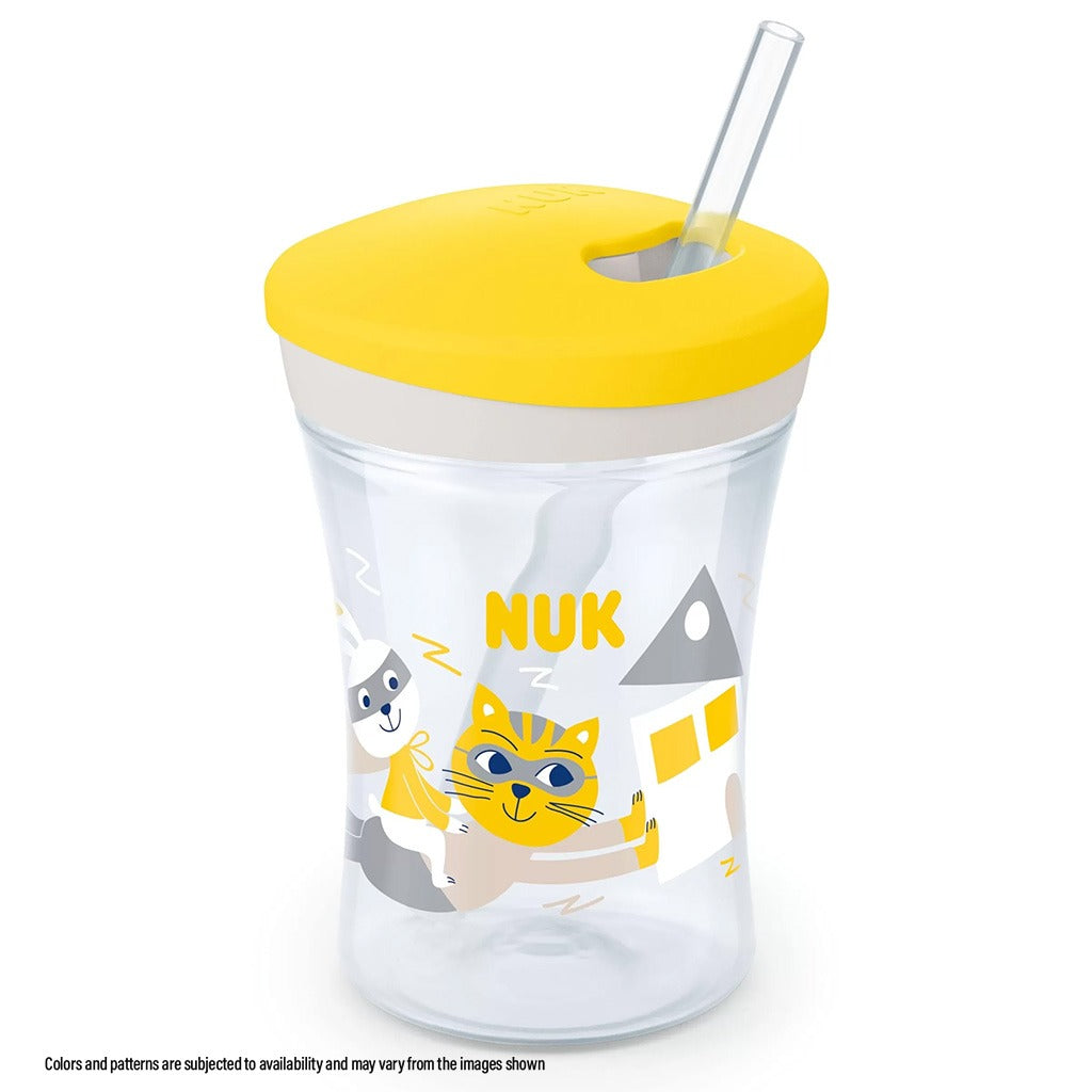 Nuk 230ml Action Cup With Soft Drinking Straw For 12 Months+ Toddler, Assorted Pack of 1's - Easy Pharmacy LLC
