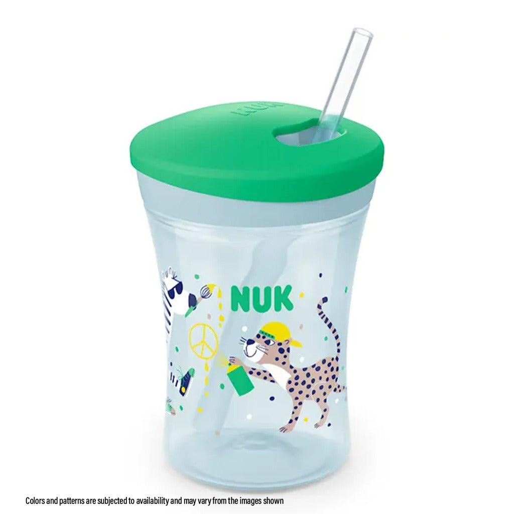Nuk 230ml Action Cup With Soft Drinking Straw For 12 Months+ Toddler, Assorted Pack of 1's - Easy Pharmacy LLC